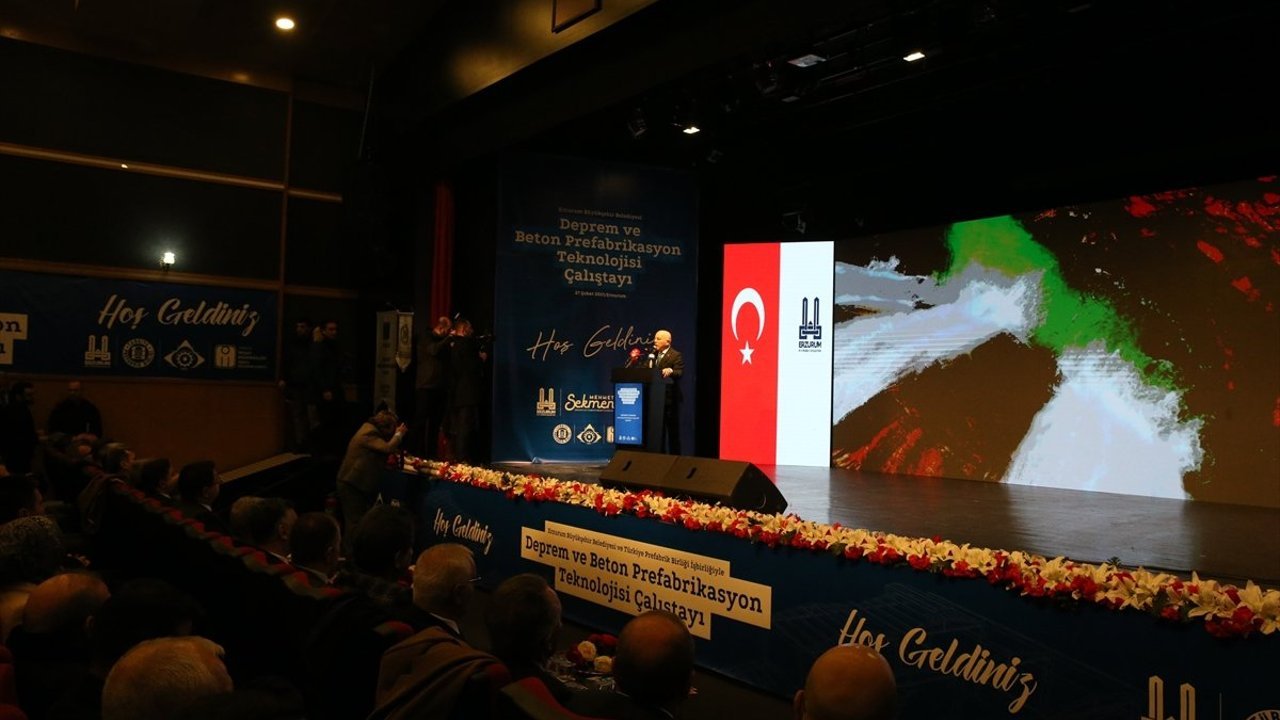 Erzurum'da Deprem ve Prefabrikasyon Teknolojisi Çalıştayı düzenlendi