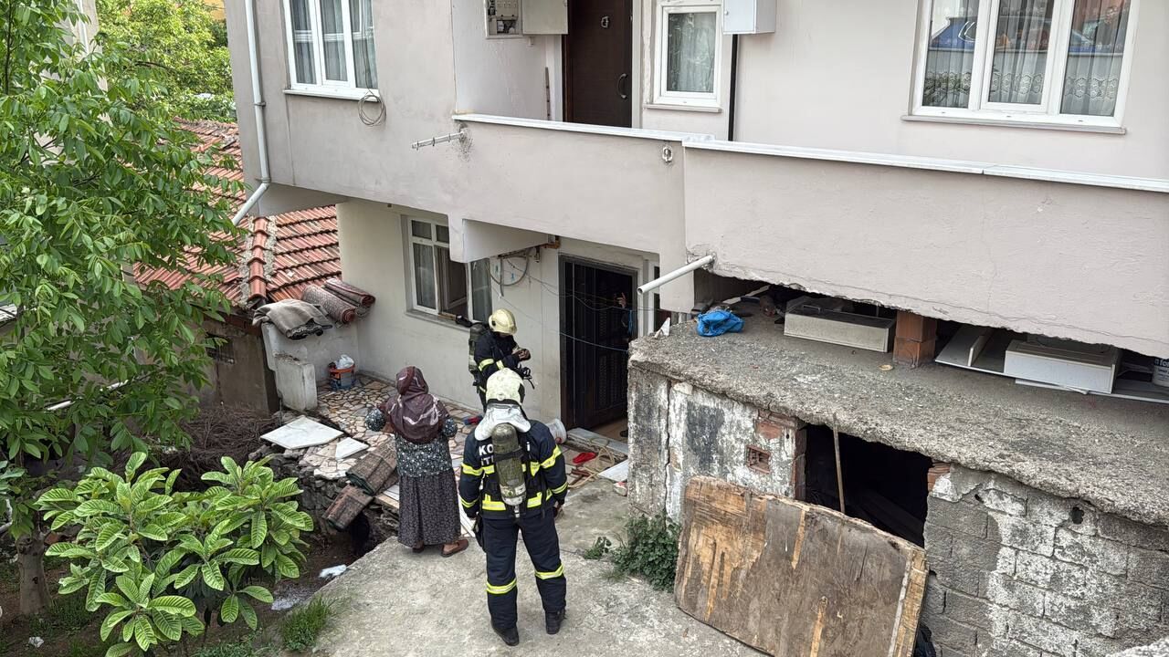 Kocaeli'de elektrik kontağından kaynaklı yangında 1 kişi yaralandı