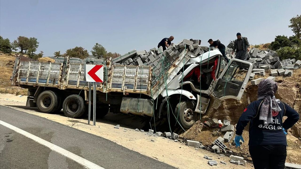Bitlis'te kayaya çarpan kamyonun sürücüsü öldü