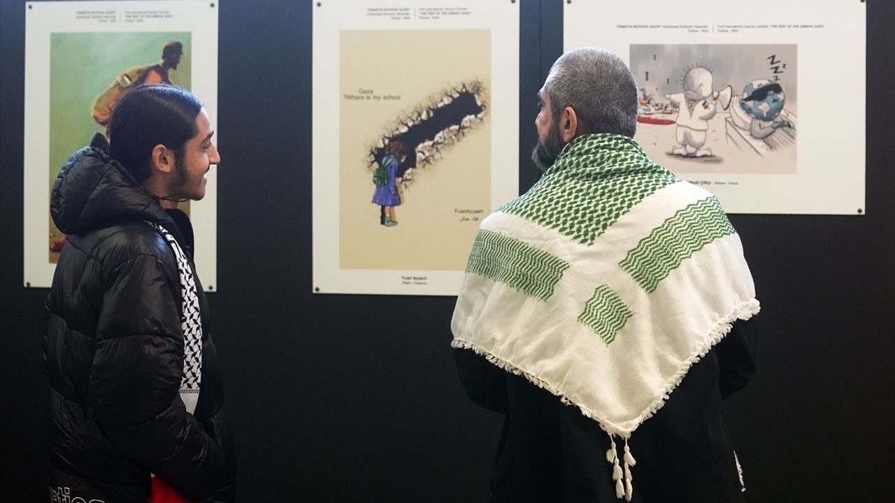 Meclis'te 'Ümmetin İmtihanı: Gazze' Karikatür Sergisi'nin açılışı yapıldı
