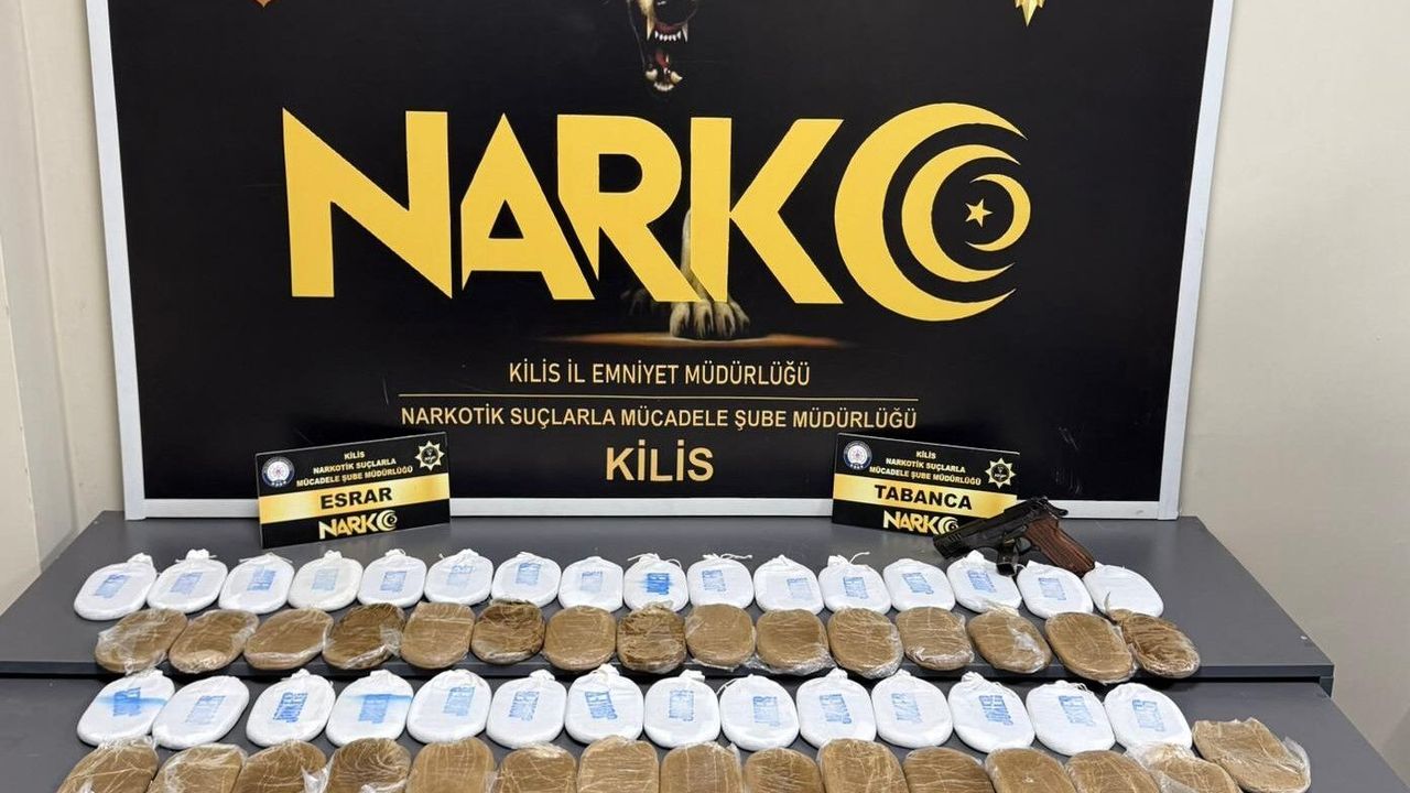 Kilis'te 17 kilo 105 gram uyuşturucu ele geçirildi