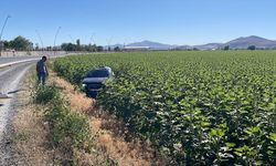 Kayseri'de takla atan otomobilin sürücüsü yaralandı