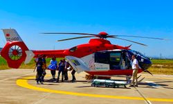 Diyarbakır'da ambulans helikopter kalça kemiği kırılan 79 yaşındaki hasta için havalandı