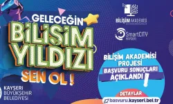 Kayseri Büyükşehir’in Bilişim Akademisi’nde başvuru sonuçları açıklandı