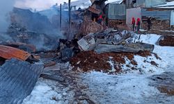 Erzurum'da çıkan yangında 6 ev zarar gördü