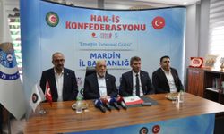 HAK-İŞ Genel Başkanı Mahmut Arslan, Mardin'de basın toplantısında konuştu: