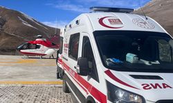 Van'da ambulans helikopter hamile kadın için havalandı