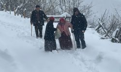 Samsun'da kar nedeniyle hastaneye gidemeyen kadının yardımına belediye yetişti