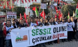 Alanya'da Gazze'ye destek yürüyüşü düzenlendi