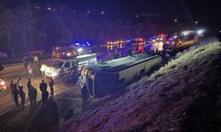 GÜNCELLEME - Çankırı'da devrilen işçi servisindeki 23 kişi yaralandı