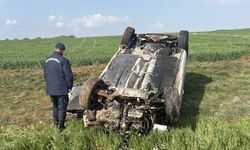 Kütahya'da devrilen otomobilin sürücüsü öldü