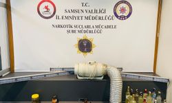 Samsun'da evinde iklimlendirme sistemiyle kenevir yetiştiren zanlı yakalandı