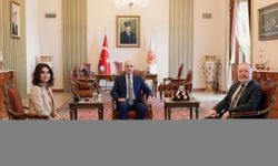 TBMM Başkanı Kurtulmuş, DEM Parti Grup Başkanvekilleri Koçyiğit ve Temelli'yi kabul etti