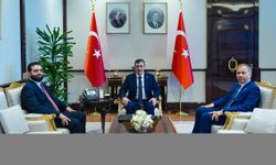 Cumhurbaşkanı Yardımcısı Yılmaz, Suriye İçişleri Bakanı Hattab'ı kabul etti