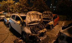 Beşiktaş'ta park halindeki 4 araç yandı
