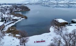 Gölbaşı Gölü buz tuttu