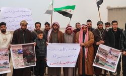 Suriye'de YPG'nin öldürdüğü sivillerin aileleri, yakınlarının naaşlarının teslim edilmesi için gösteri düzenledi