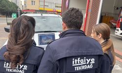 Tekirdağlı itfaiyeciler AA'nın 'Yılın Kareleri' oylamasına katıldı