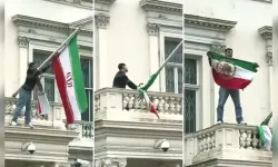 İran'ın Londra Büyükelçiliği'ne asılı İran bayrağı bir haftada ikinci kez indirildi