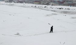 Ağrı'da nehir ve dereler buzla kaplandı