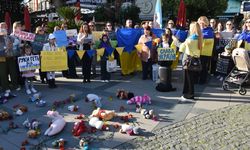 Antalya'da Rusya-Ukrayna Savaşı'nın 4. yılı dolayısıyla basın açıklaması yapıldı