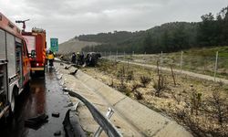 Aydın'da bariyerlere çarpan otomobildeki karı koca öldü