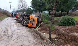 Balıkesir'de devrilen beton mikserinin yıktığı ağaçların altında kalan işçi öldü
