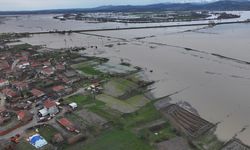 Edirne'de yatağından çıkan Tunca ve Meriç tarım arazilerini sular altında bıraktı