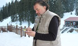 Ilgaz Dağı'ndaki kayak merkezinde vatandaşlar, AA'nın 'Yılın Kareleri' oylamasına katıldı