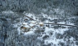Karabük ve Bolu'nun yüksek kesimleri kar yağışıyla beyaza büründü