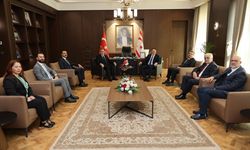 KKTC Cumhuriyet Meclisi Başkanı Öztürkler ile AK Parti Genel Başkan Yardımcısı Yayman, Lefkoşa'da görüştü