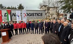 Kocaeli'den Gazze'ye 2 yardım tırı dualarla yola çıktı