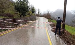 Ordu'da İkizce-Çaybaşı bağlantı yolu heyelan nedeniyle ulaşıma kapandı