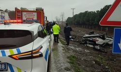 Samsun'da devrilen otomobildeki 2 kişi yaralandı