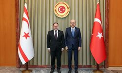 TBMM Başkanı Kurtulmuş, KKTC Cumhuriyet Meclisi Başkanı Öztürkler ile görüştü
