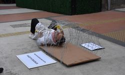 Trabzon'da akademisyenden Gazzelilere destek eylemi