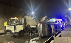 Trabzon'da devrilen otomobildeki 2 kişi yaralandı