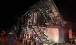 Uşak'ta prefabrik evde çıkan yangında karı koca öldü