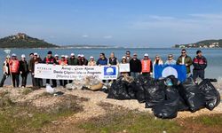 Ayvalık Adaları Tabiat Parkı'nda kıyı temizliği yapıldı