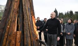 Azerbaycan Cumhurbaşkanı Aliyev, Hocavent'te Nevruz ateşini yaktı