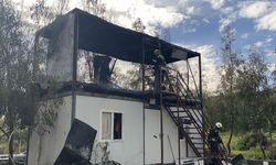Bodrum'da konteynerde çıkan yangın söndürüldü