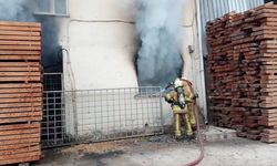 Bursa'da kereste deposunda çıkan yangında iş yeri sahibi yaralandı