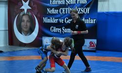 Edirne'de şehit polis Nefize Çetin Özsoy anısına güreş şampiyonası düzenlendi