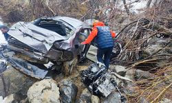 Hakkari'de şarampole devrilen otomobilin sürücüsü öldü