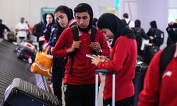 İran Milli Kadın Futbol Takımı kafilesi ülkelerine dönmek için Türkiye'ye geldi