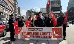 İsrail'in Mescid-i Aksa'yı ibadete kapatması Zonguldak'ta protesto edildi