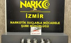 İzmir'de narkotik köpeğinin tepki verdiği araçta 10 kilogram uyuşturucu bulundu