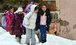 Kars'ta ilkbaharda kar etkisini sürdürüyor