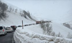 Muş-Kulp kara yoluna düşen çığ ve toprak birikintisi temizlendi
