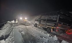 Muş'ta kar nedeniyle araçlarıyla yolda mahsur kalanlar ekiplerce kurtarıldı